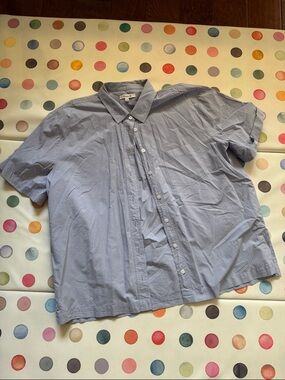 Madewell Women’s Short-Sleeve Button-Up Shirt - Light Blue/Periwinkle